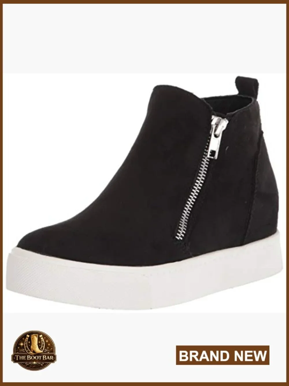 Platform Ankle Booties with Hidden Wedge Side Zipper Sneaker Shoes